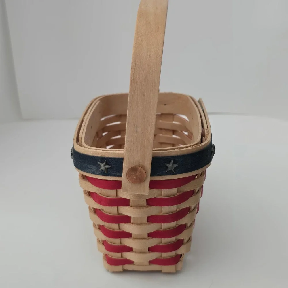 Longaberger 2001 Hostess Appreciation Basket Red White Blue Patriotic Star Liner